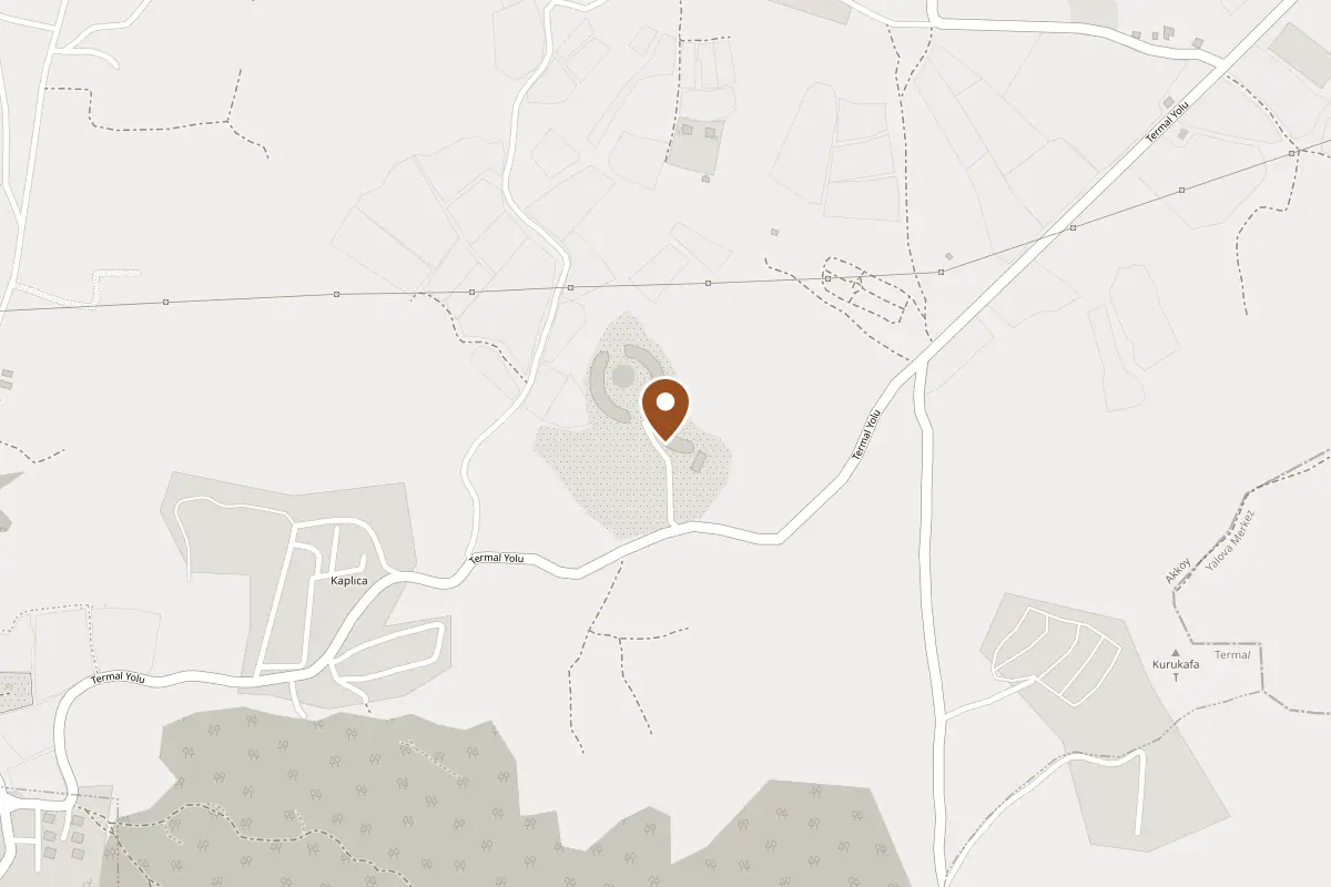 Yalova Thermal Palace'ın Termal, Akköy'deki konumunu gösteren harita